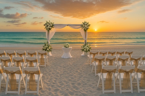 Sunset ceremony spot on St Pete Beach, Florida
