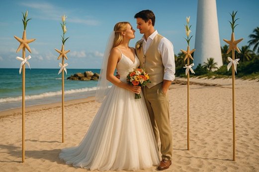 Stars & Bamboo package for Florida beach weddings