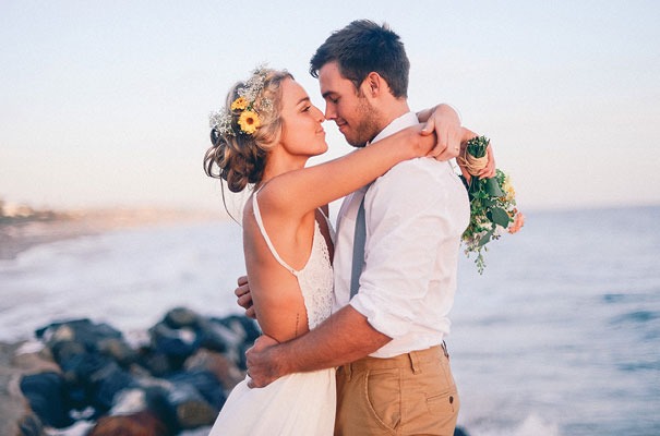 Sunset wedding ceremony setup on St. Pete Beach